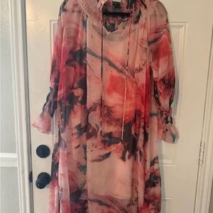 Rarerism Pink Marbled Dress
